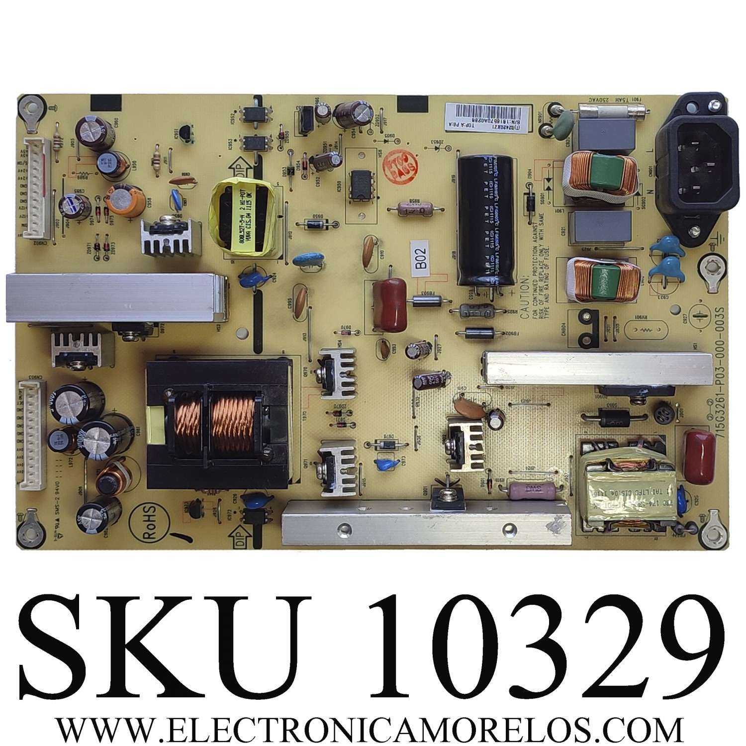 FUENTE DE PODE PARA TV INSIGNIA / NUMERO DE PARTE B2420XZ1 / 715G3261-P03-000-003S / (T)B2420XZ1 / PANEL T370HW03 V.N / MODELO NS-37L760A12	
